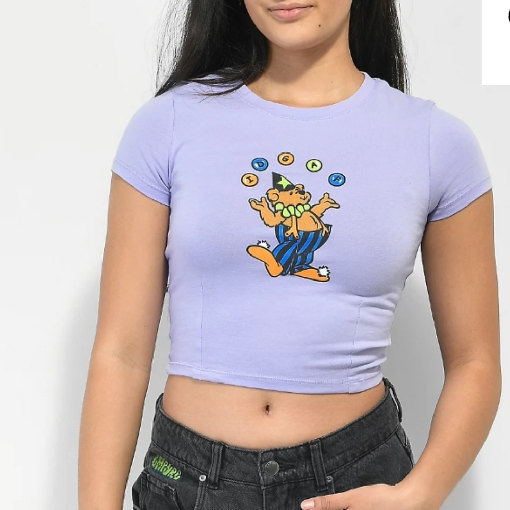 ALAB IDGAF JUGGLING BEAR CROP TOP